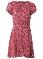 *izabel London Red Ditsy Floral Print Tea Dress