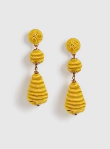 Dorothy Perkins Yellow Wrap Drop Earrings