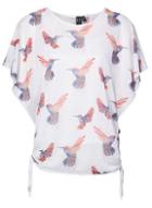 Dorothy Perkins *izabel London Multi White Bird Print T-shirt