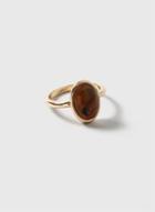 Dorothy Perkins Brown Oval Stone Ring