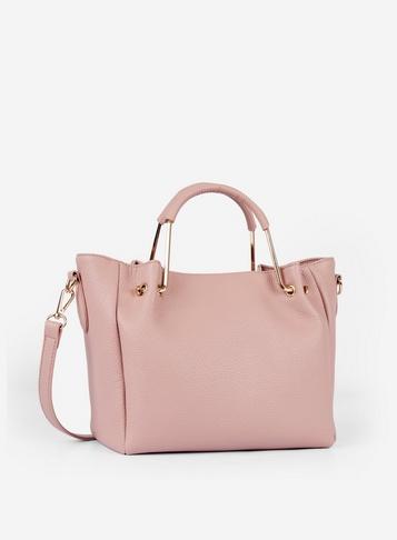 Dorothy Perkins Blush Metal Handle Mini Tote Bag