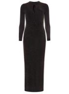 Dorothy Perkins Black And Gold Maxi Dress