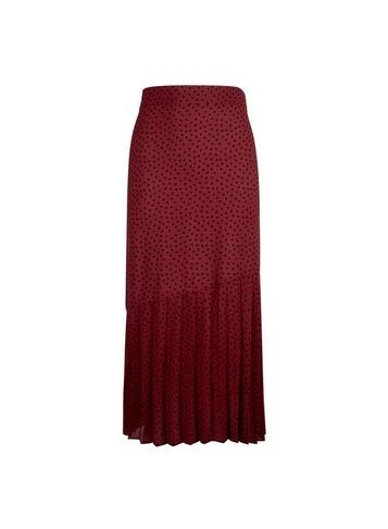 Dorothy Perkins Red Mini Dot Print Half Pleated Skirt