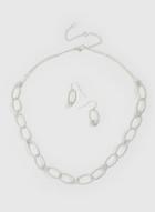Dorothy Perkins Silver Oval Link Jewellery Set