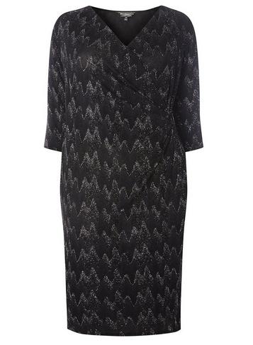 *billie & Blossom Curve Glitter Wrap Dress