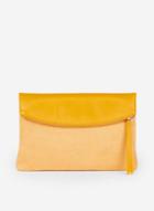 Dorothy Perkins Yellow Foldover Clutch Bag