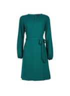 Dorothy Perkins Green Pleat Neck Dress