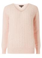 Dorothy Perkins Blush Fluffy V-neck Jumper