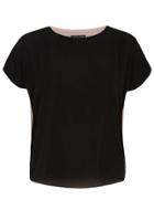 Dorothy Perkins Black Woven Insert Tee
