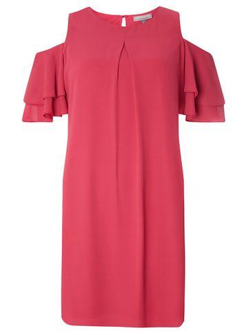 Dorothy Perkins Petite Pink Cold Shoulder Shift