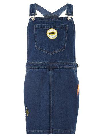Dorothy Perkins Petite Midwash Badges Pinny Dress