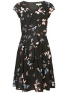 *billie & Blossom Black Butterfly Print Skater Dress