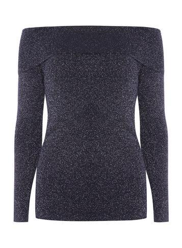 Dorothy Perkins Purple Bardot Long Sleeved Jumper
