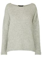 Dorothy Perkins Grey Ribbed Jumper