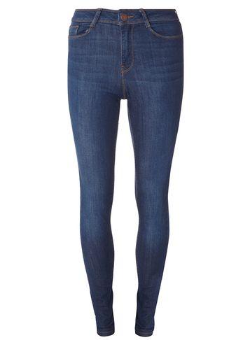 Dorothy Perkins Indigo High Waist 'bailey' Super Skinny Stretch Jeans