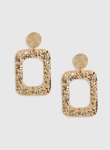 Dorothy Perkins Gold Textured Coin Earrings
