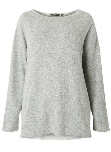 Dorothy Perkins *dp Curve Grey Soft Slash Neck Top