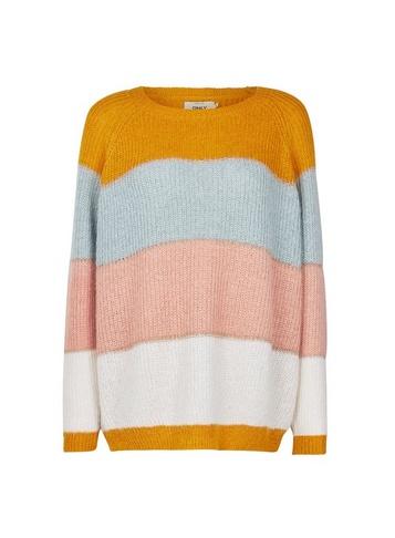 *only Multi Coloured Stripe Print Knitted Jumper