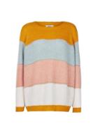 *only Multi Coloured Stripe Print Knitted Jumper