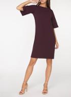 Dorothy Perkins *tall Purple Ruffle Sleeve Shift Dress