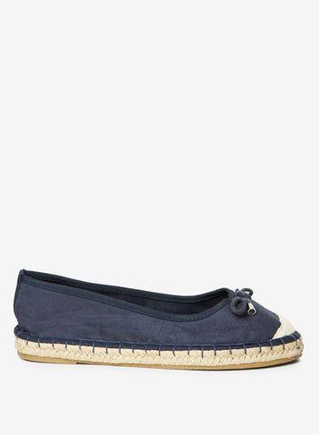 Dorothy Perkins Blue Microfibre 'clio' Ballerina Pumps