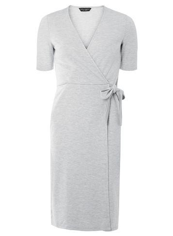 Dorothy Perkins Grey Ponte Wrap Dress