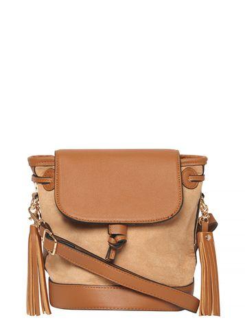 Dorothy Perkins Tan Drawstring Duffle Bag