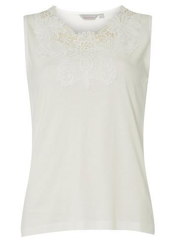 Dorothy Perkins Petite White Guipure Lace Vest