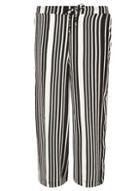 Dorothy Perkins Petite Stripe Wide Cropped Trousers