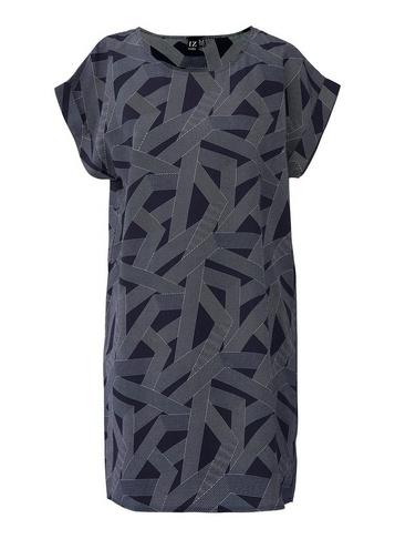 *izabel London Navy Geo Print Shift Dress