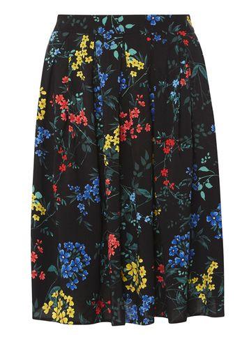 Dorothy Perkins Black Blossom Print Skirt