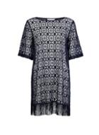 Dorothy Perkins *dp Beach Black Crochet Fringe Dress