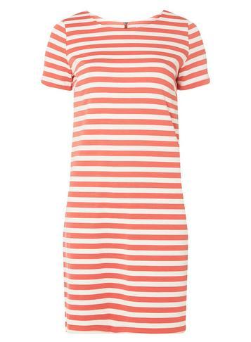 Dorothy Perkins *vila Coral And White Shift Dress