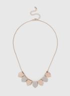 Dorothy Perkins Rose Gold Glitter Bunting Necklace