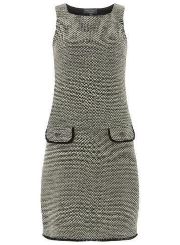 Dorothy Perkins *tall Ivory And Black Boucle Shift Dress