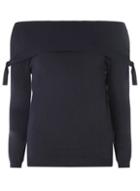 Dorothy Perkins Navy Tie Bardot Jumper