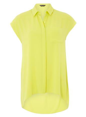 Dorothy Perkins Lime Sleeveless Shirt