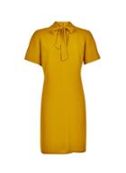 Dorothy Perkins Yellow Pussybow Shift Dress