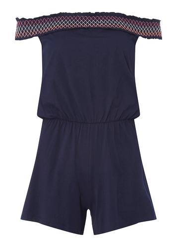 Dorothy Perkins Navy Bardot Playsuit