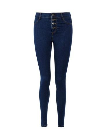 Dorothy Perkins Blue Midwash 4 Button 'frankie' Jeans