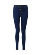 Dorothy Perkins Blue Midwash 4 Button 'frankie' Jeans