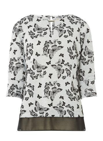 Dorothy Perkins *billie & Blossom Grey Butterfly Print Top