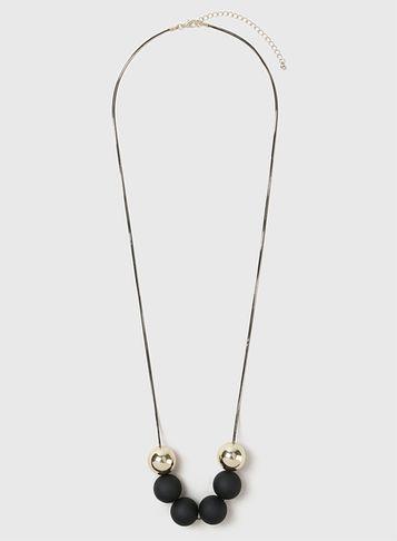 Dorothy Perkins Black Mix Ball Chain Necklace