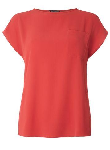 Dorothy Perkins Deep Pink Zip Back T-shirt