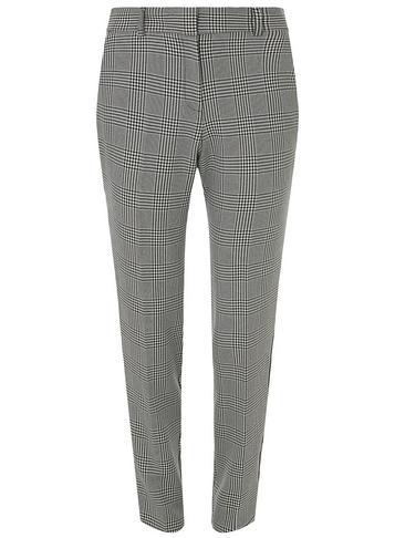 Dorothy Perkins *tall Grey Gingham Side Striped Trousers