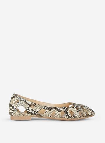 Dorothy Perkins Wide Fit Multi Colour 'perla' Snake Print Pumps