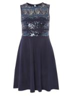 Dorothy Perkins Navy Sequin Lace Dress