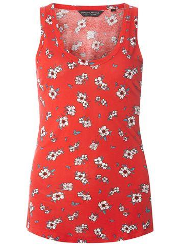 Dorothy Perkins Red Ditsy Print Vest