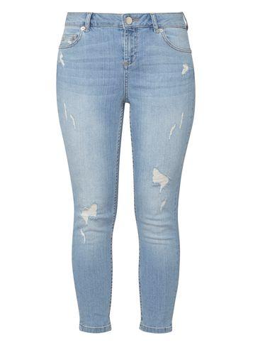 Dorothy Perkins Petite Bleach Wash Abrasion Skinny Jeans