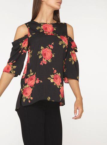 Dorothy Perkins *tall Rose Cold Shoulder Top